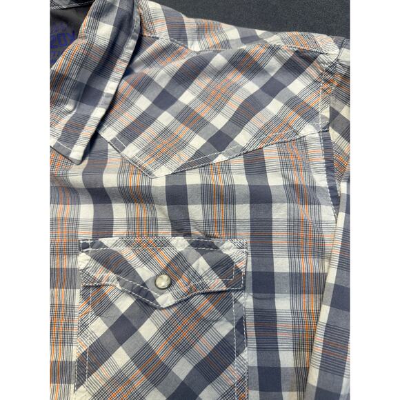 Wrangler 20X Competition Pearl Snap Long Sleeve Mens 2XL Western Gray/Orange - Picture 5 of 9